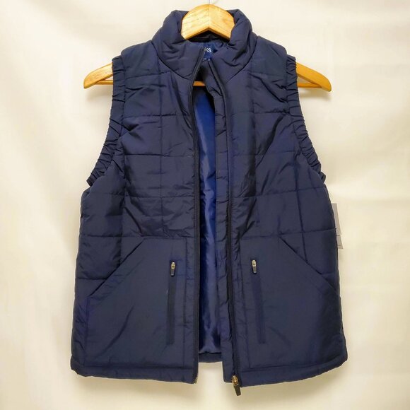 NWT Xersion Womens Quilted Lightweight Puffer Vest Navy Blue - XS - Picture 3 of 11